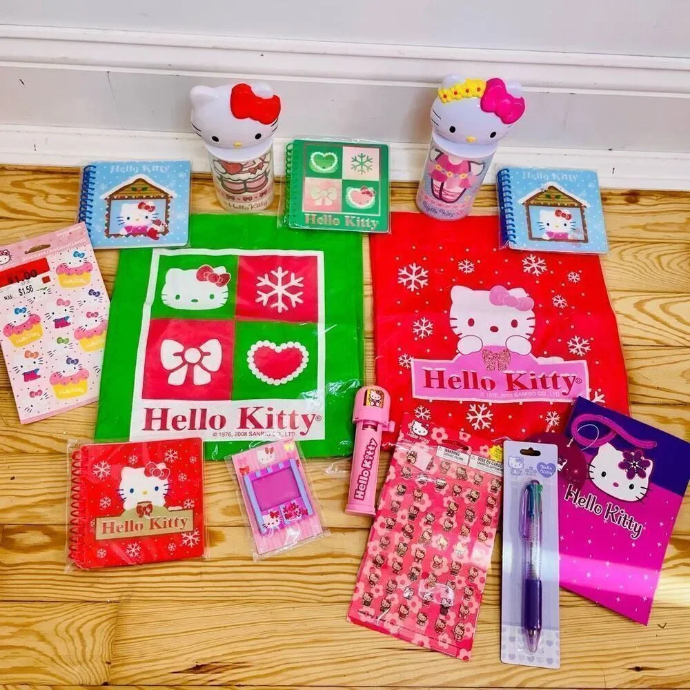 NEW Vintage Hello Kitty Sanrio Deadstock Large Lot Bags Pen Notebooks Sticker‎